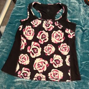 Torrid Women’s Black Floral Racerback Athletic Tank Top 1X